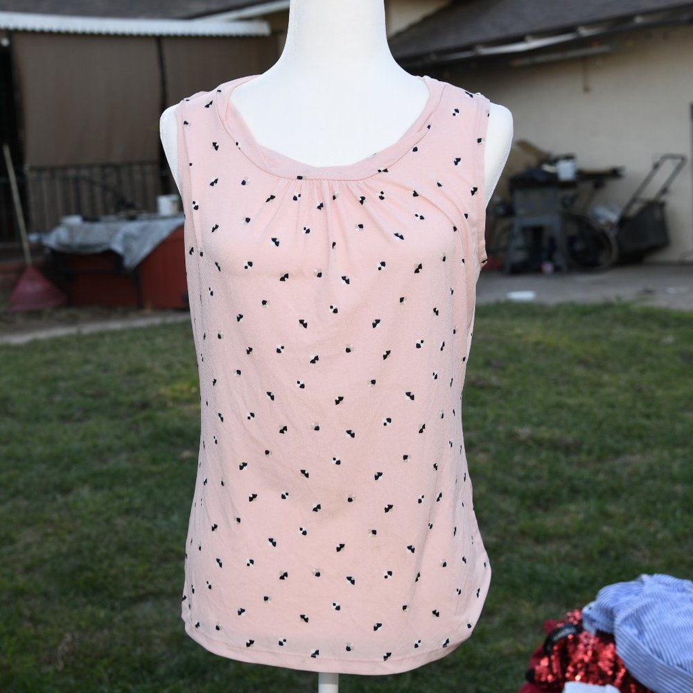 Ann Taylor Factory Sleeveless Shell Cami Pink M